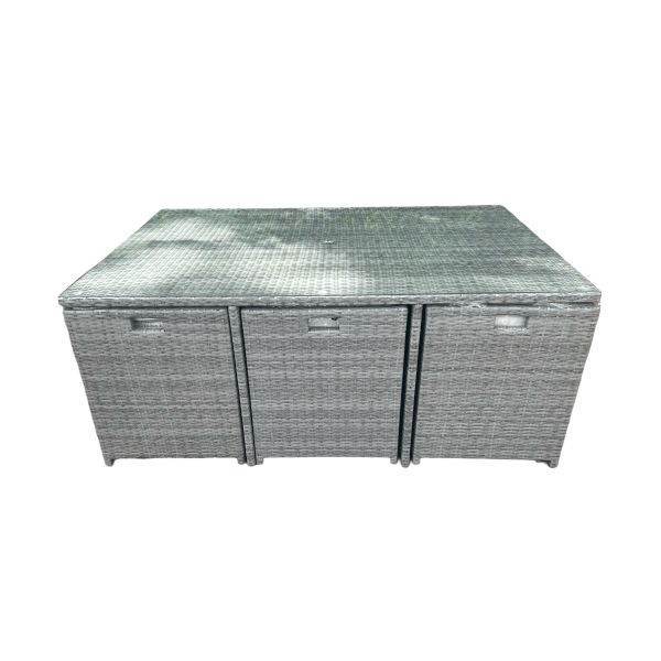 10 Seater Cube Rattan Patio Dining Set